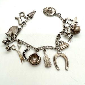 Vintage sterling charm bracelet